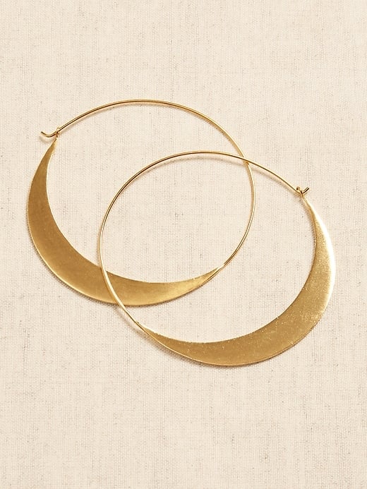 Banana Republic Aureus + Argent | Large Crescent Hoop Earrings