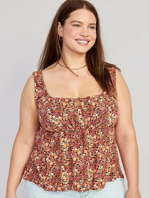 Old Navy Sleeveless Tie-Front Crepe Top