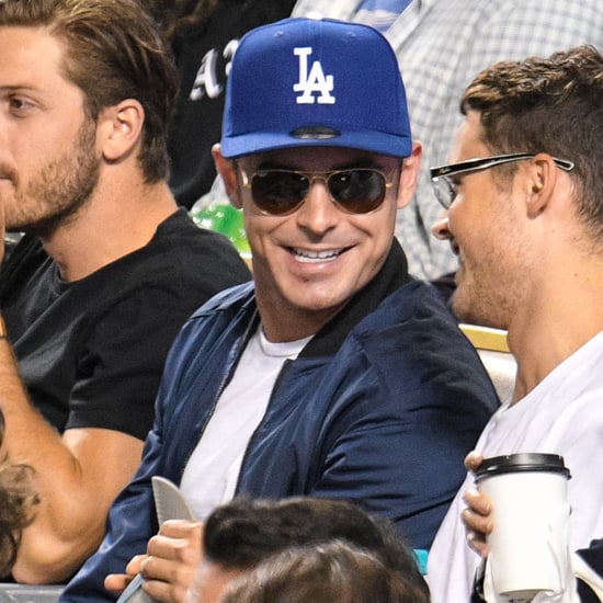 Zac Efron at LA Dodgers Game August 2016