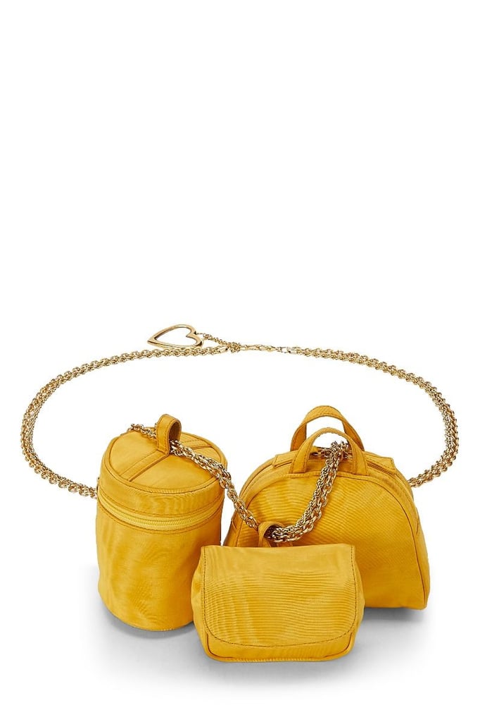 Moschino Yellow Nylon Belt Bag