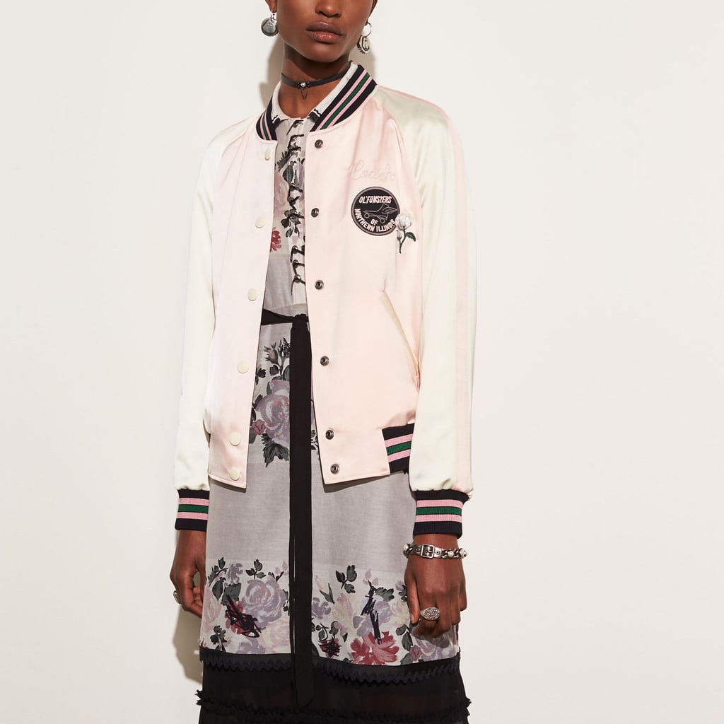 Coach Reversible Satin Jacket in Shell Multi ($595)