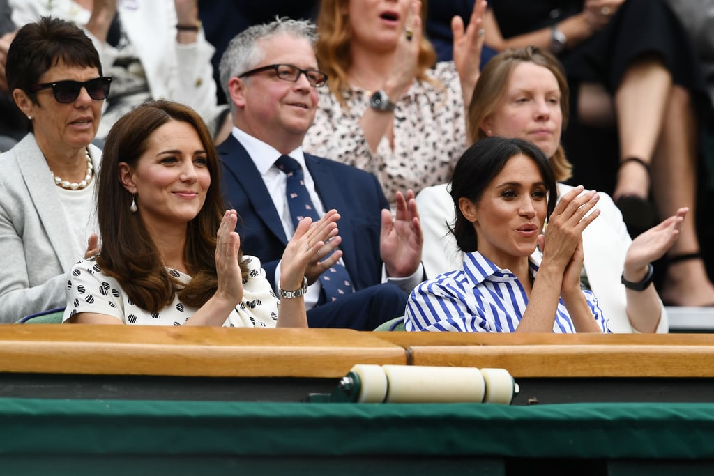 Kate Middleton and Meghan Markle at Wimbledon 2018