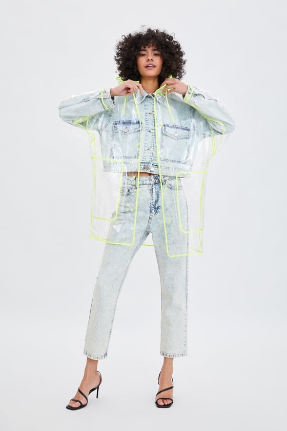 clear raincoat zara