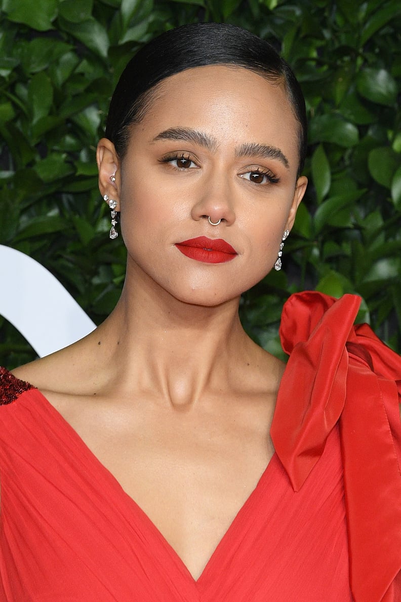 Nathalie Emmanuel's Classic Crimson Lip