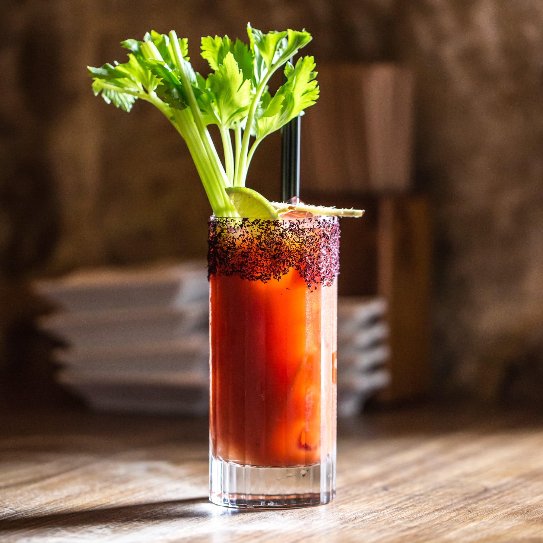 Bloody mary with rum