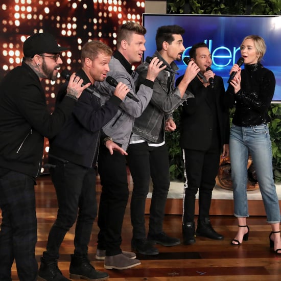 Emily Blunt Singing With Backstreet Boys on The Ellen Show