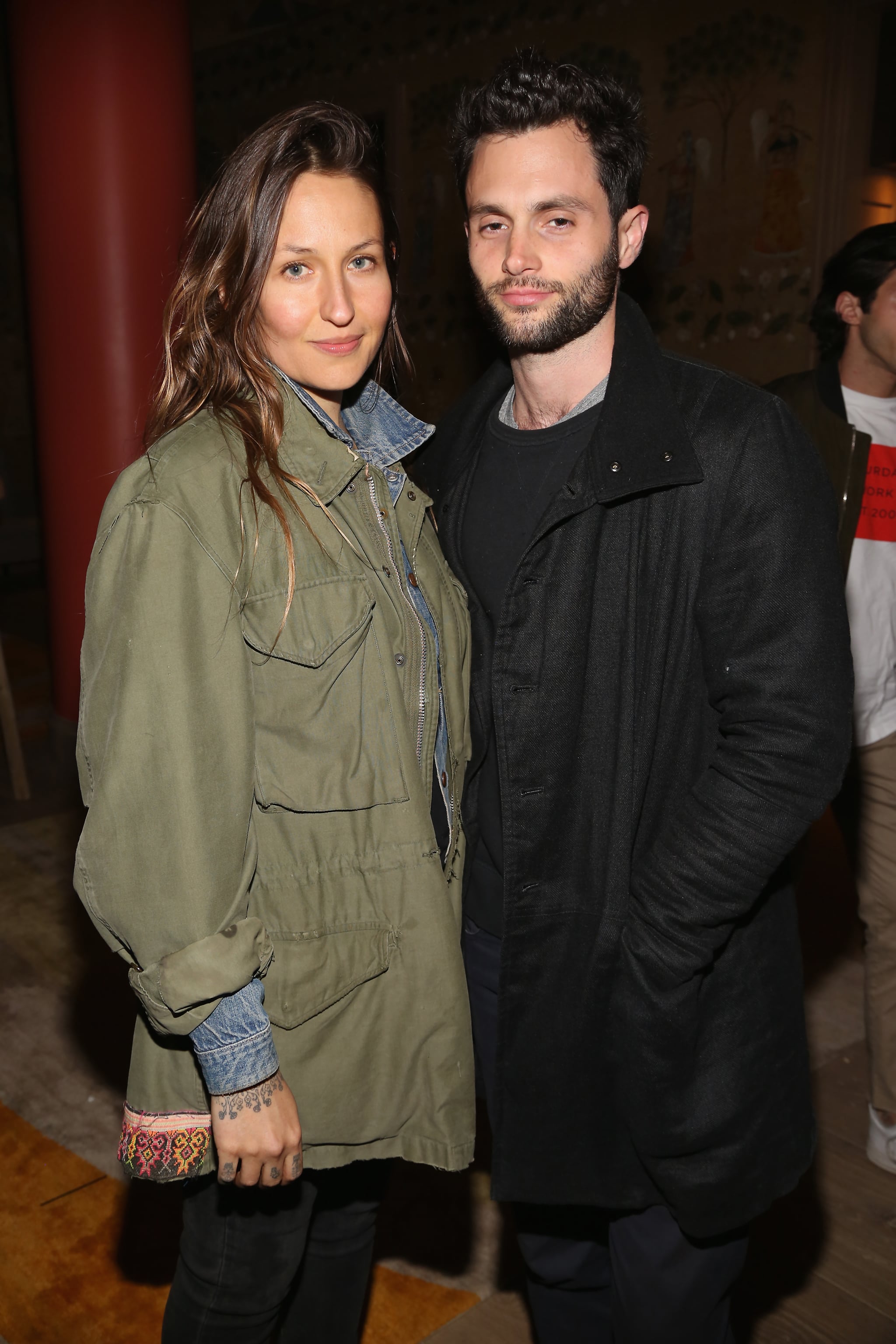 NEW YORK, NY - APRIL 30: Domino Kirke and Penn Badgley attend The Weinstein Company and Lyft host a special screening of 