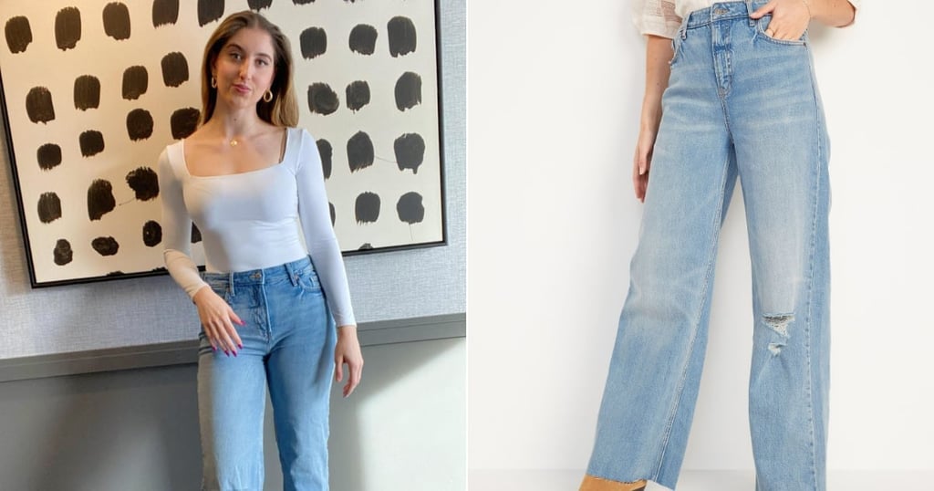 Extra High-Waisted Sky Hi Ripped Wide-Leg Jeans