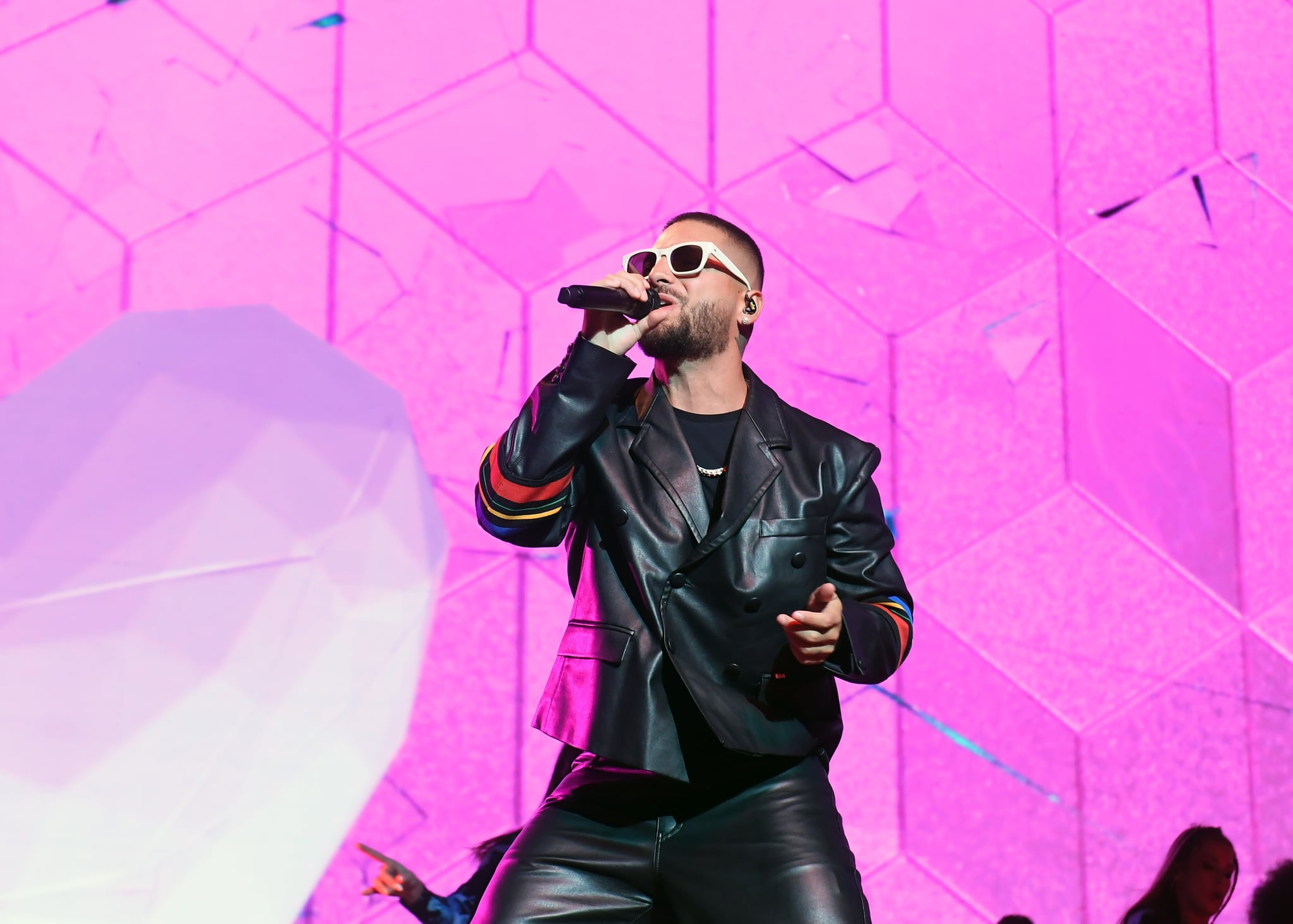 LAS VEGAS, NEVADA - JANUARY 29: Singer Maluma performs at Calibash Las Vegas 2022 at T-Mobile Arena on January 29, 2022 in Las Vegas, Nevada. (Photo by Bryan Steffy/Getty Images)