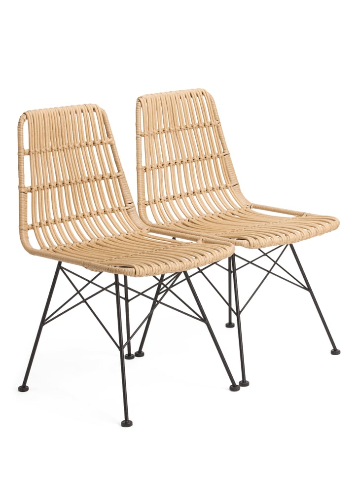 Set of Two Indoor Outdoor Natural Chairs Best SmallSpace Furniture