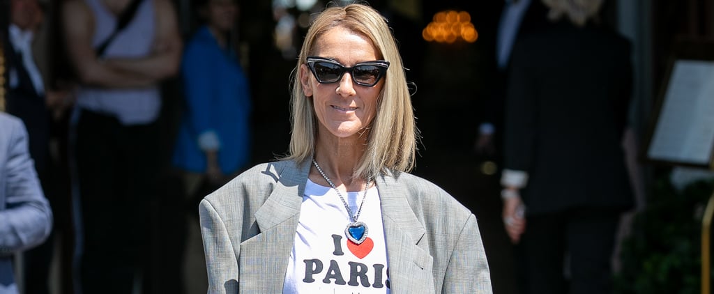 Celine Dion I Heart Paris Hilton Tee and Blue Heart Necklace