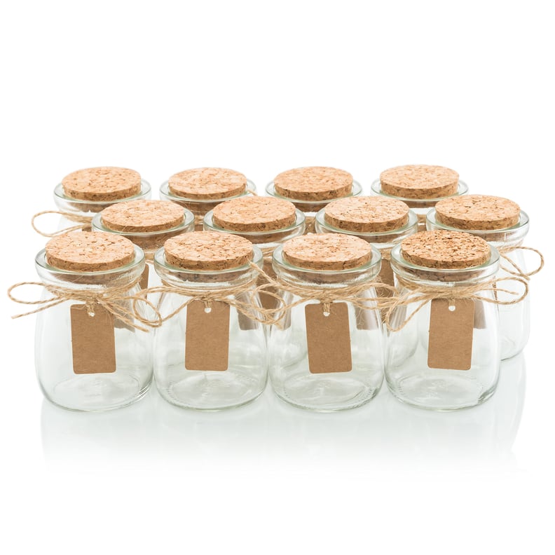 Small Glass Favor Jars Milk Glass Bottles Cork Lids Party Favors Wedding  Favors Bridal Shower Spice Jars Baby Shower Favors 