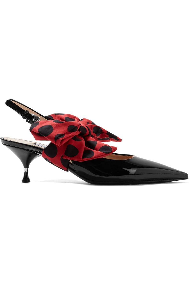 Prada Patent-Leather Slingback Pumps