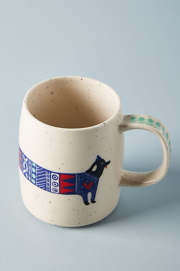 Anthropologie Playful Pup Mug