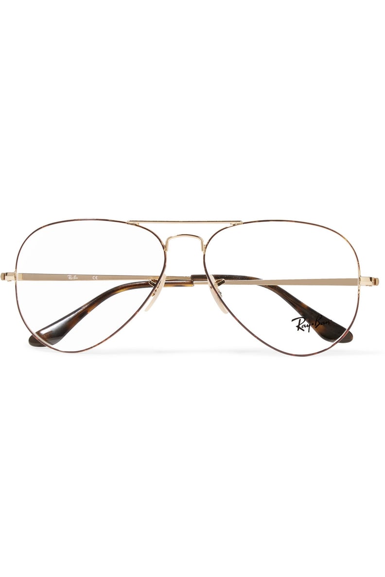 Ray-Ban Aviator Gold-Tone and Tortoiseshell Acetate Optical Glasses