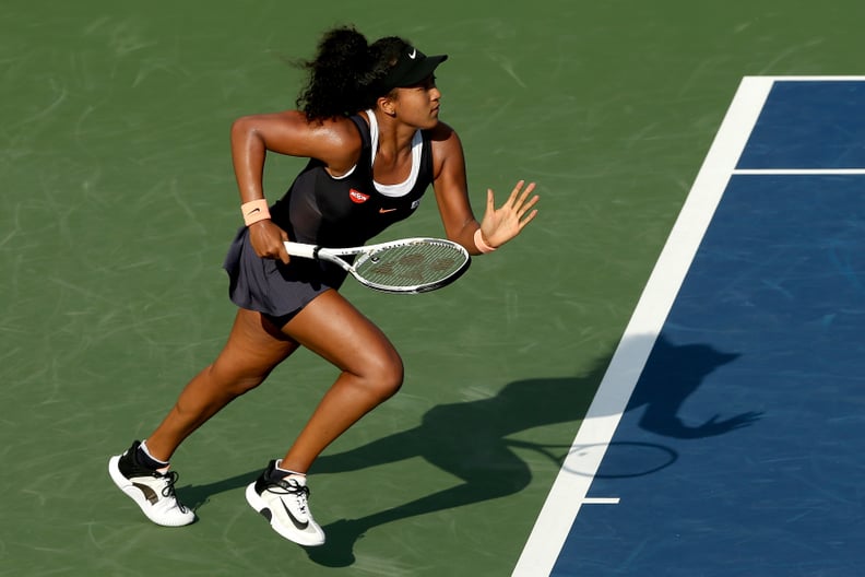 NEW YORK, NEW YORK - AUGUST 24: Naomi Osaka of Japan plays Karolina Muchova of Czech Republic during the Western & Southern Open at the USTA Billie Jean King National Tennis Center on August 24, 2020 in the Queens borough of New York City. (Photo by Matth