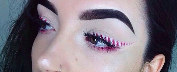 Candy Cane Eyeliner Ideas