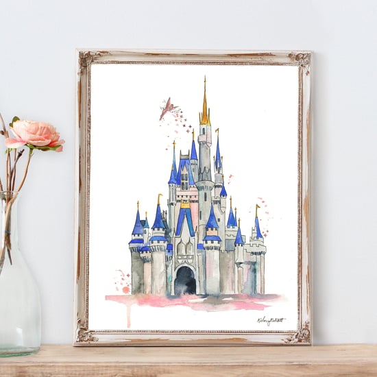 This Disney Castle Watercolor Print on Etsy Is a Bestseller!