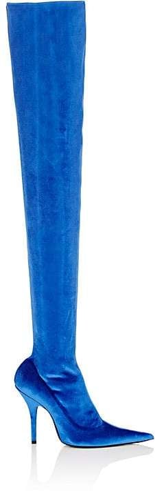 Balenciaga Knife Velvet Over-The-Knee Boots