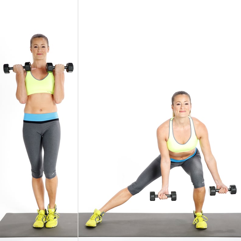 Side Lunge With Bicep Curl