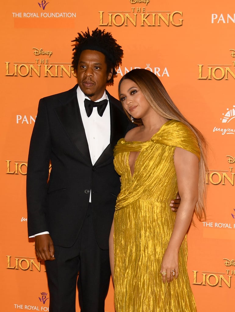 Pictured: JAY-Z and Beyoncé at The Lion King premiere in ...