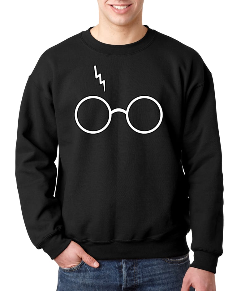 Outlook Designs Glasses and Lightning Bolt Crewneck Sweater