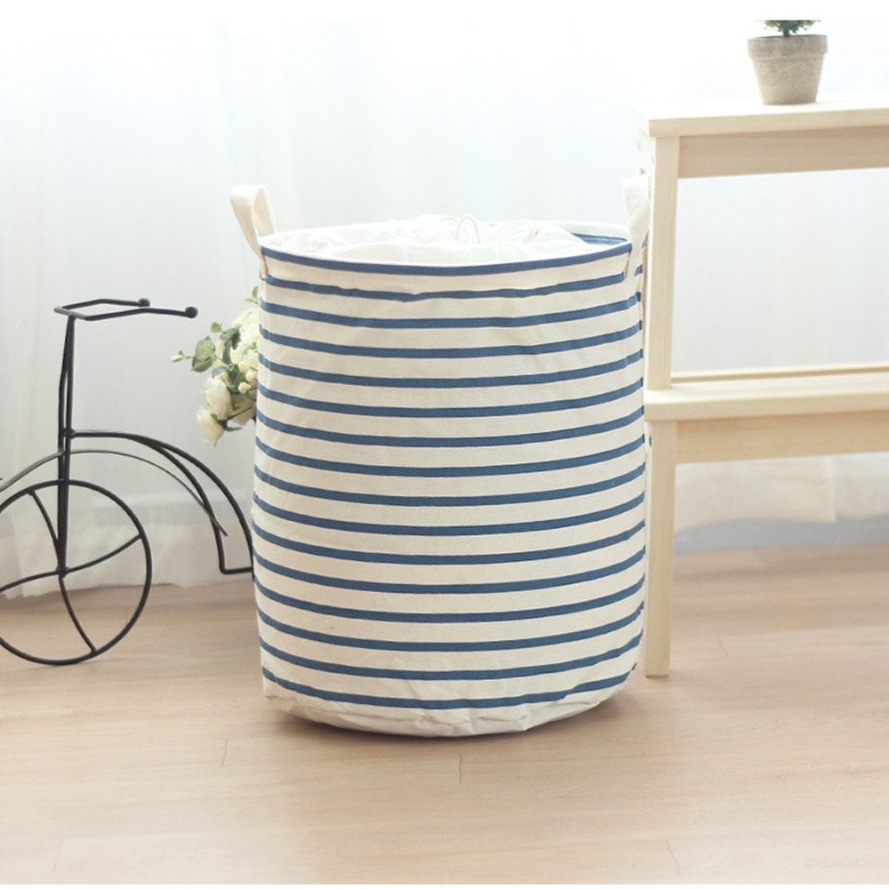 AOBOR Cotton Fabric Folding Laundry Storage Basket