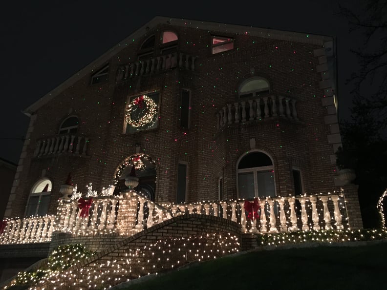 This house is simple but regal in its holiday lights.