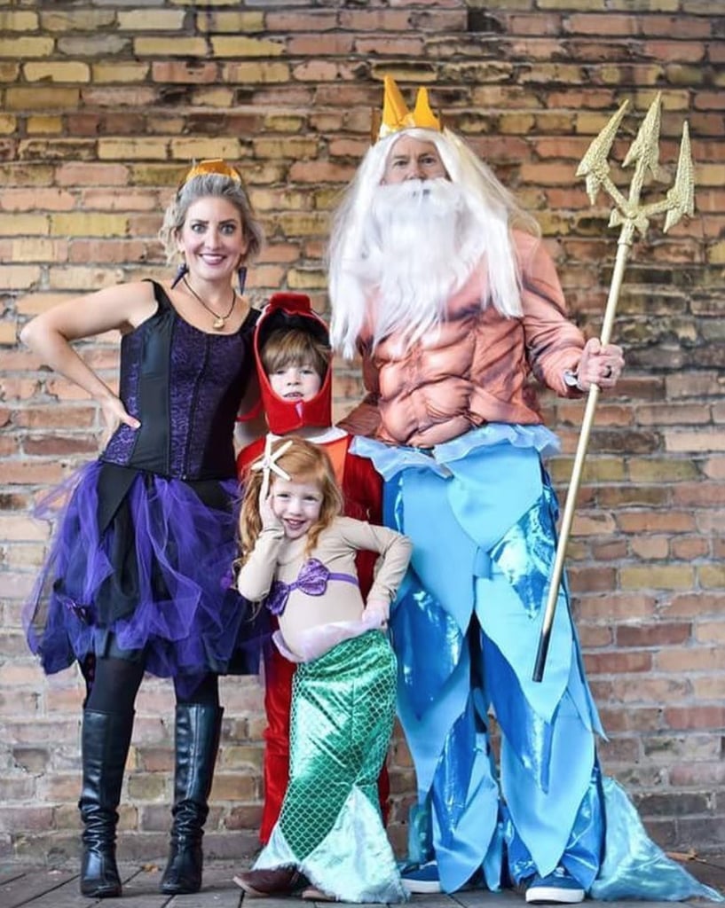 Family of 4 Halloween Costumes: "The Little Mermaid" Characters