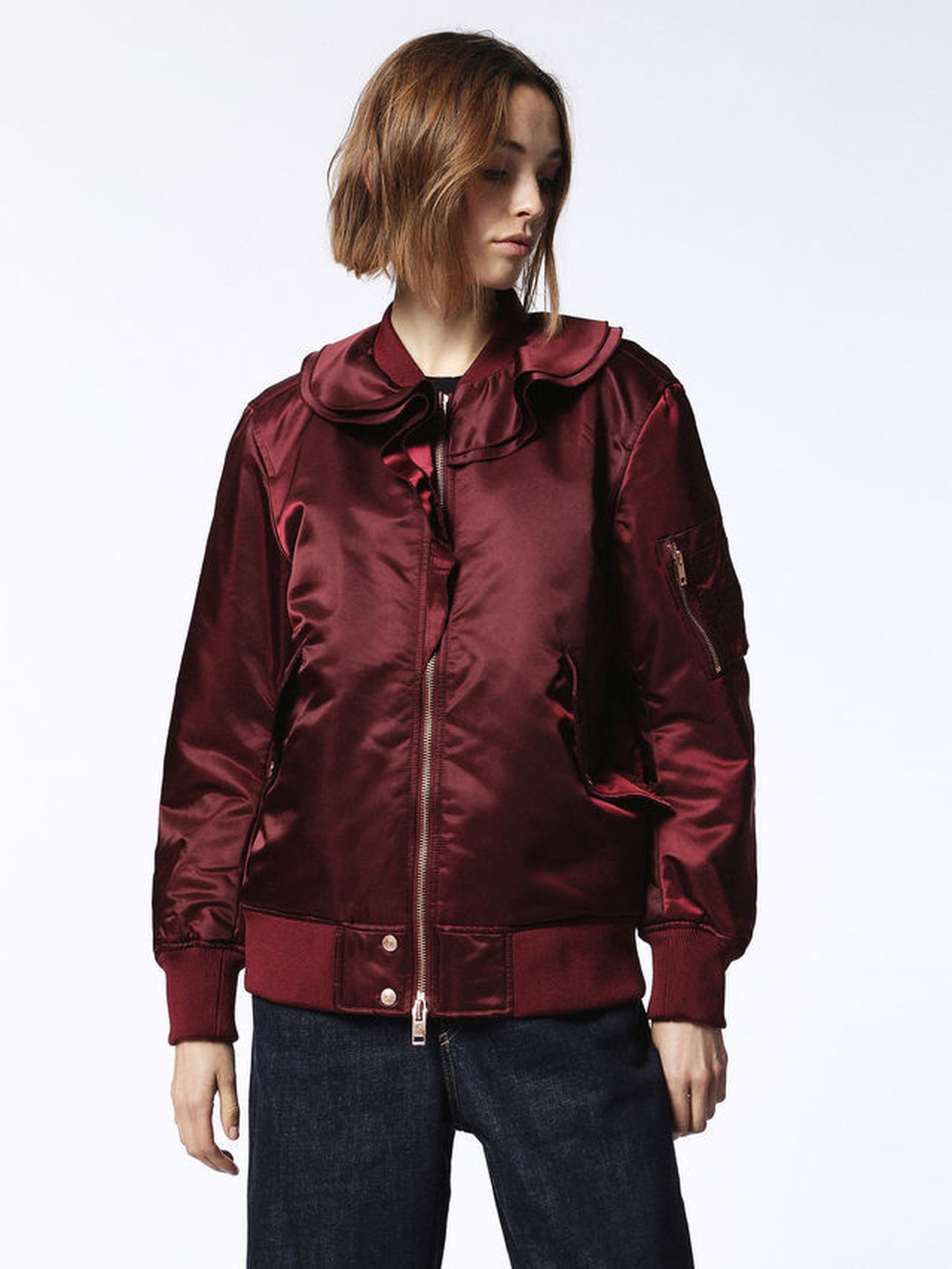 Taylor Swift Wearing Red Bomber Jacket | POPSUGAR Fashion