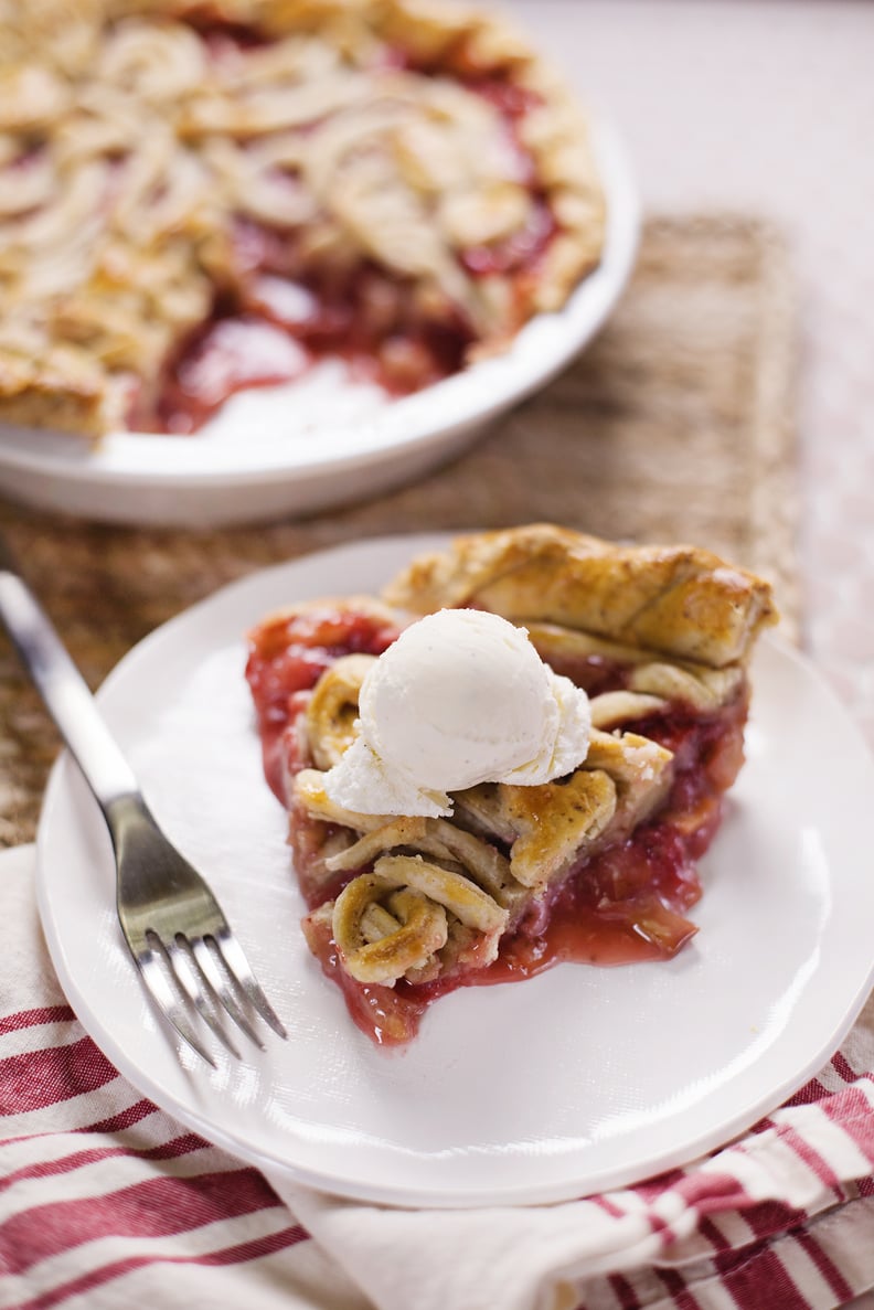 Rhubarb, Strawberry, and Almond Pie
