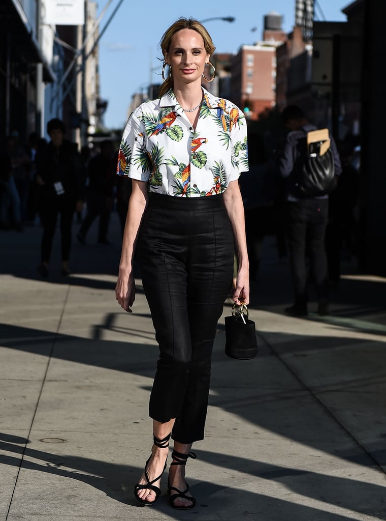 Ground a Tropical Shirt With Sleek Black Trousers