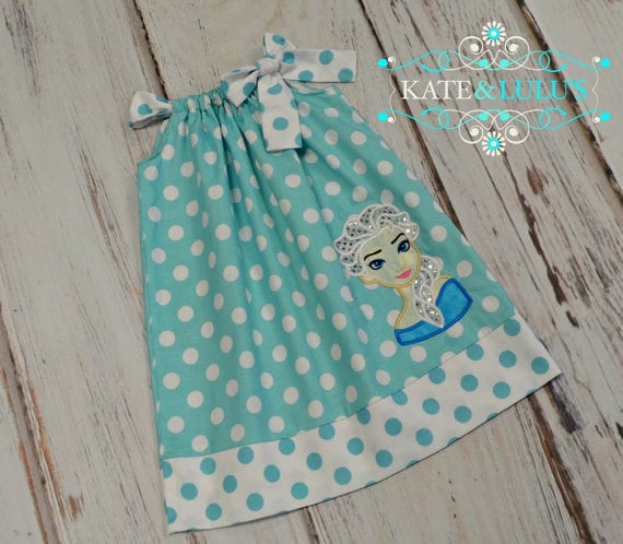 Elsa-inspired pillowcase dresses