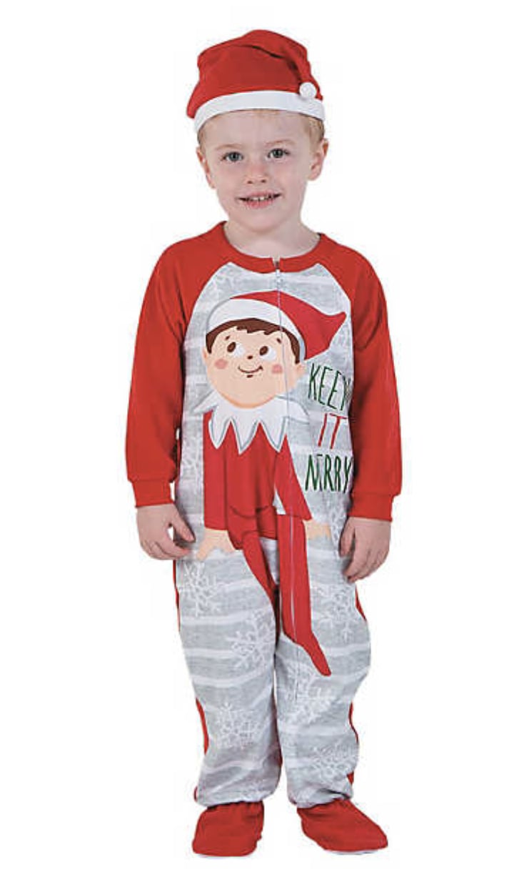 Elf on the cheap shelf onesie pajamas