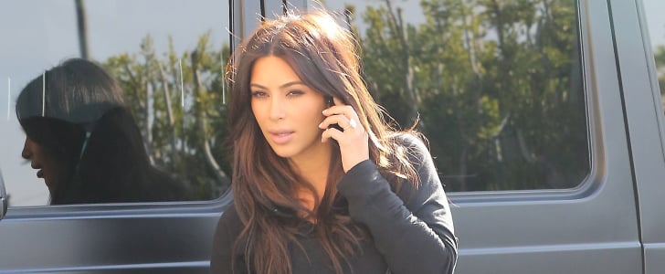 Kim Kardashian in Yoga Pants in LA | POPSUGAR Celebrity
