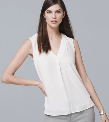 Single Pleat Shell Top