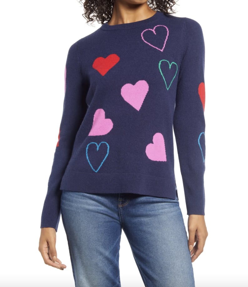 Halogen Heart Cashmere Sweater