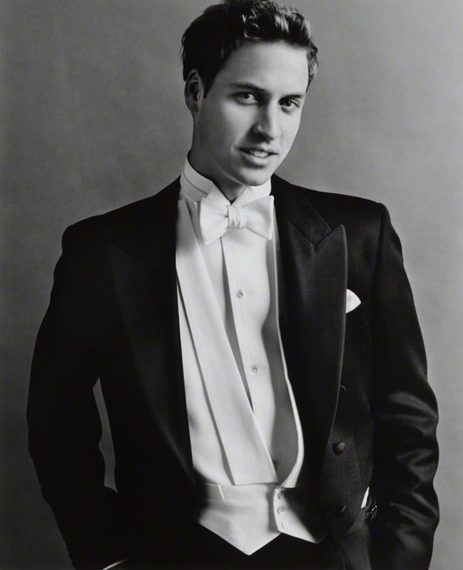 Prince William posed for his 21st birthday portrait, taken by Mario Testino.
Source: