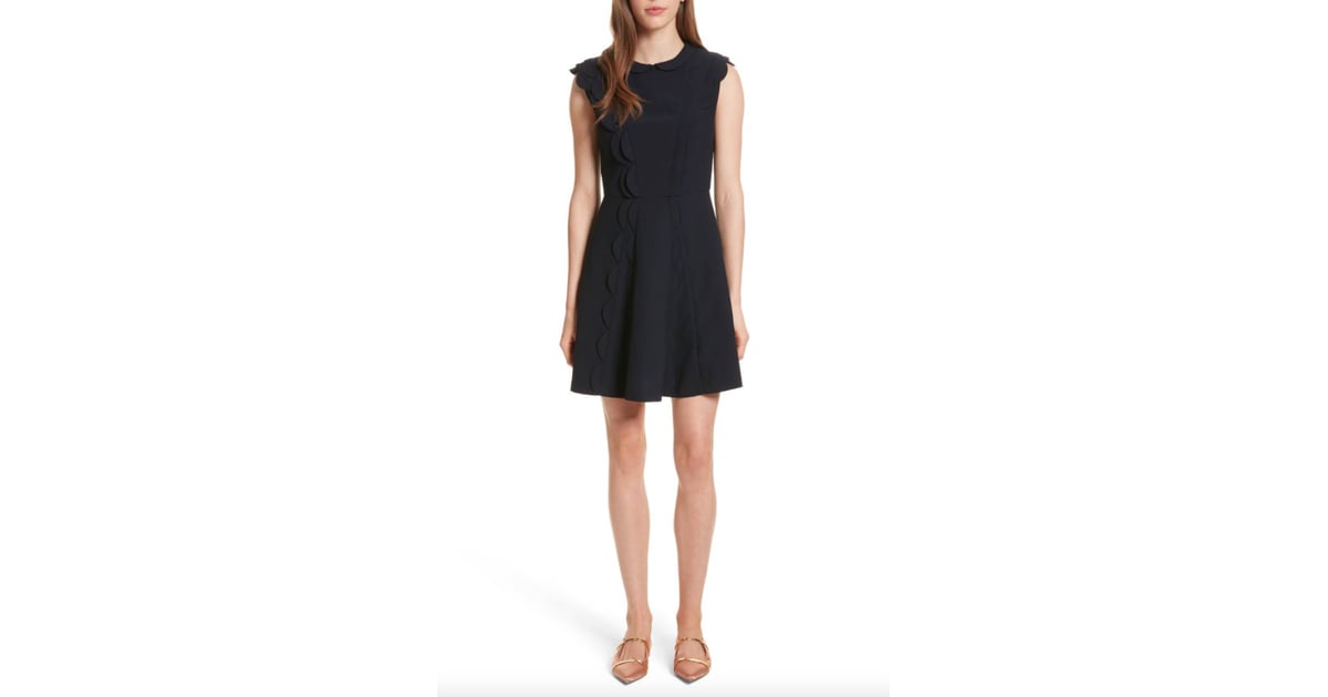 ted baker black scallop dress
