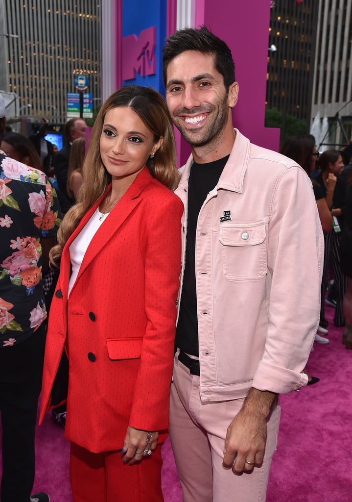 Nev Schulman and Laura Perlongo at the 2018 MTV VMAs