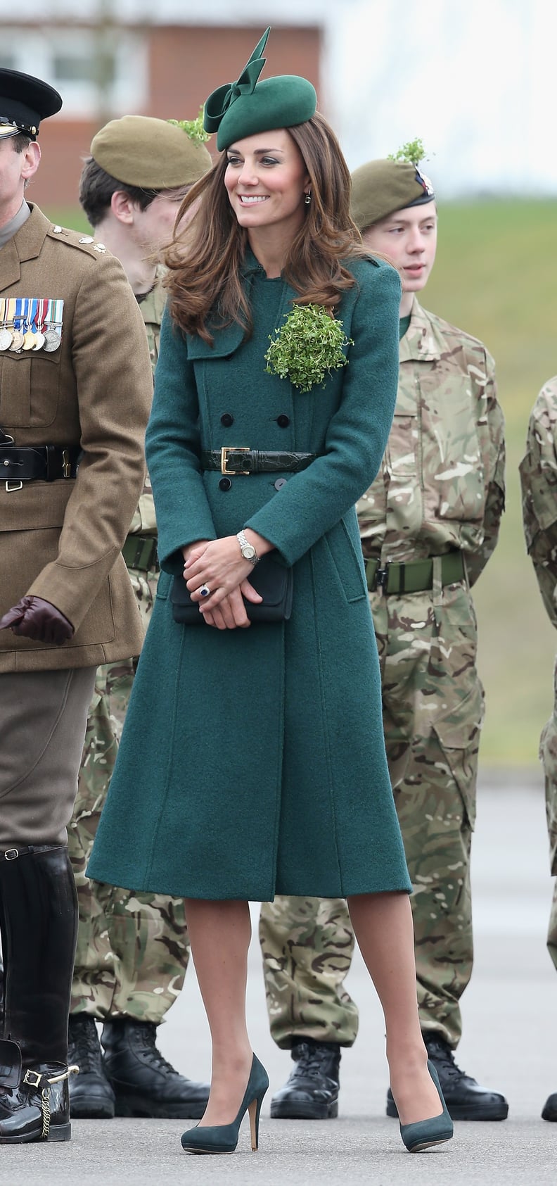 Kate Middleton in a Green Coat