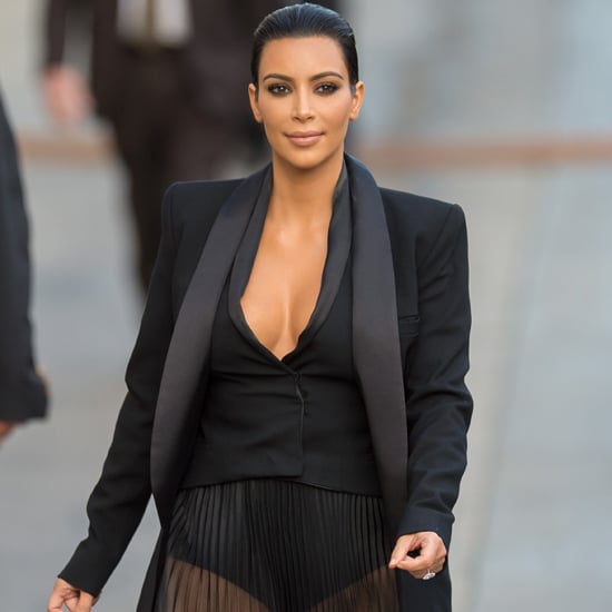 Kim Kardashian's Sheer Dress on Jimmy Kimmel Live! 2015