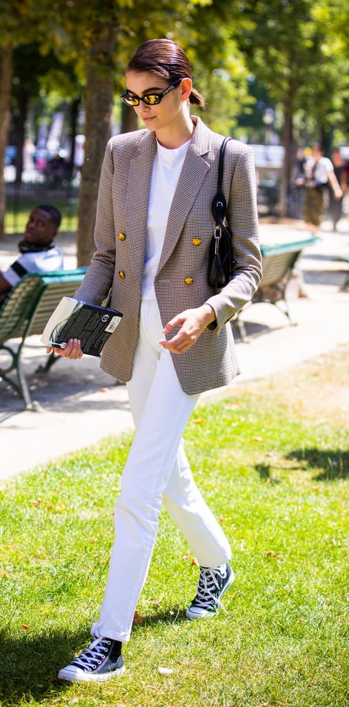 Style Your T-Shirt With: A Blazer, Jeans, and Sneakers