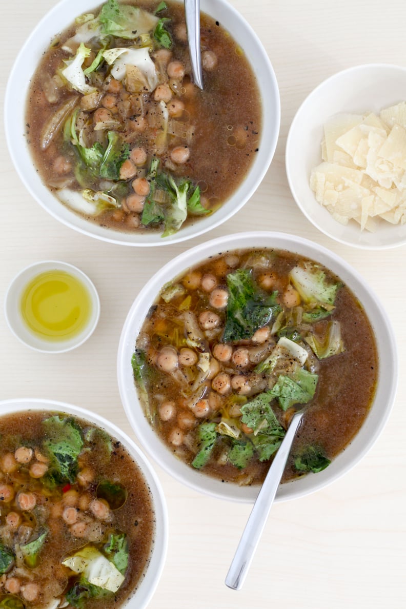 Slow-Cooker Sicilian Chickpea and Greens Soup