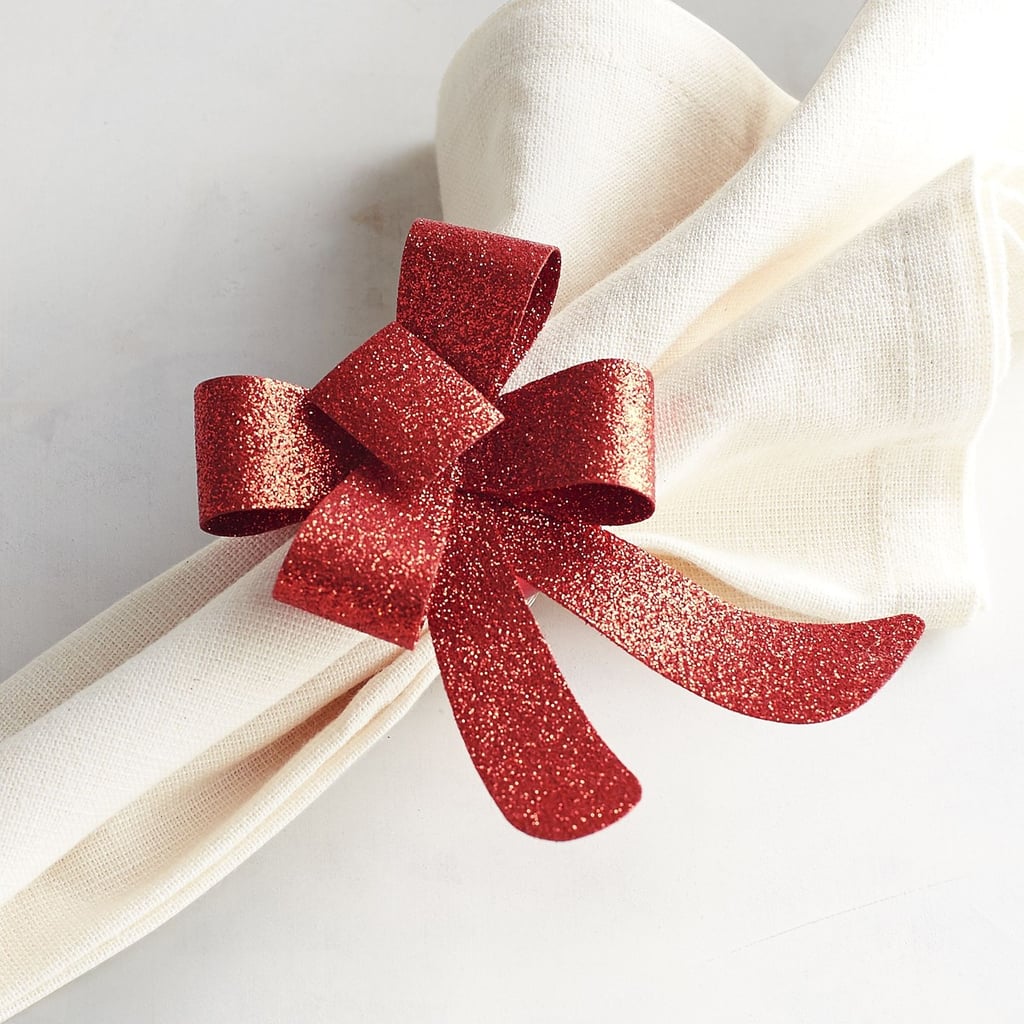 Red Sparkle Bow Napkin Ring ($3)