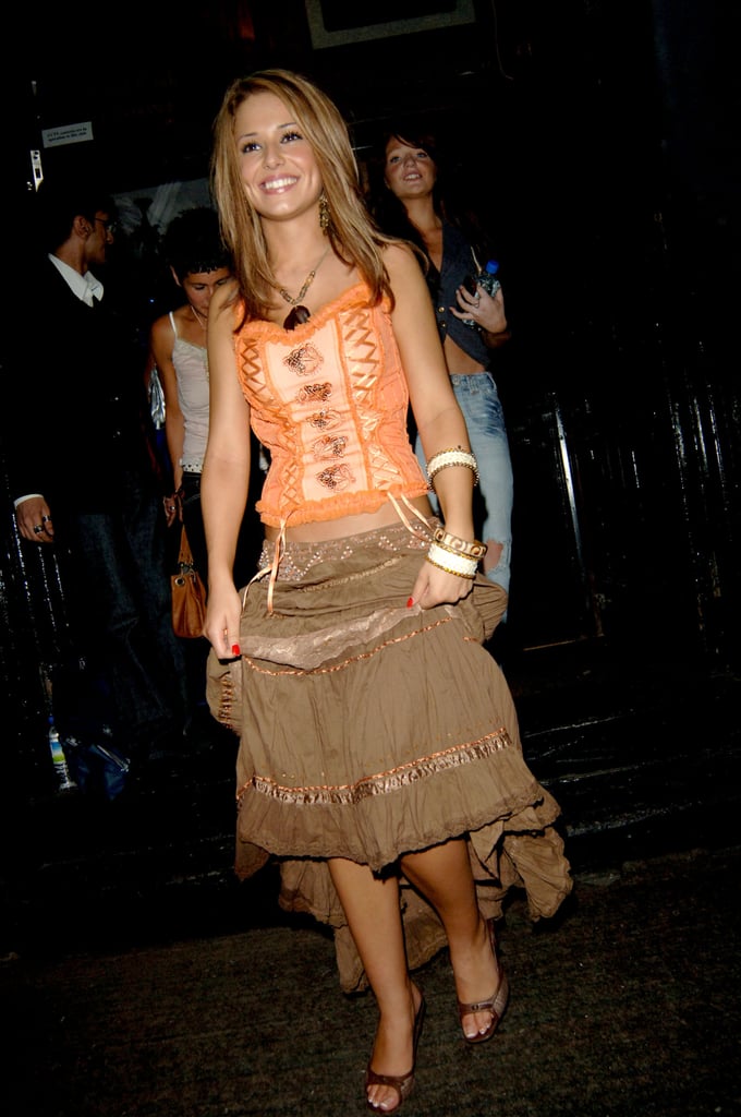 It was boho all the way in July 2005, when Cheryl hit the town in London for a night out.
