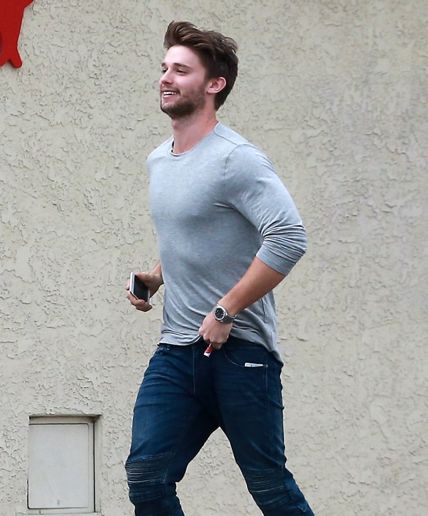 Patrick Schwarzenegger was on the move in LA on Thursday.