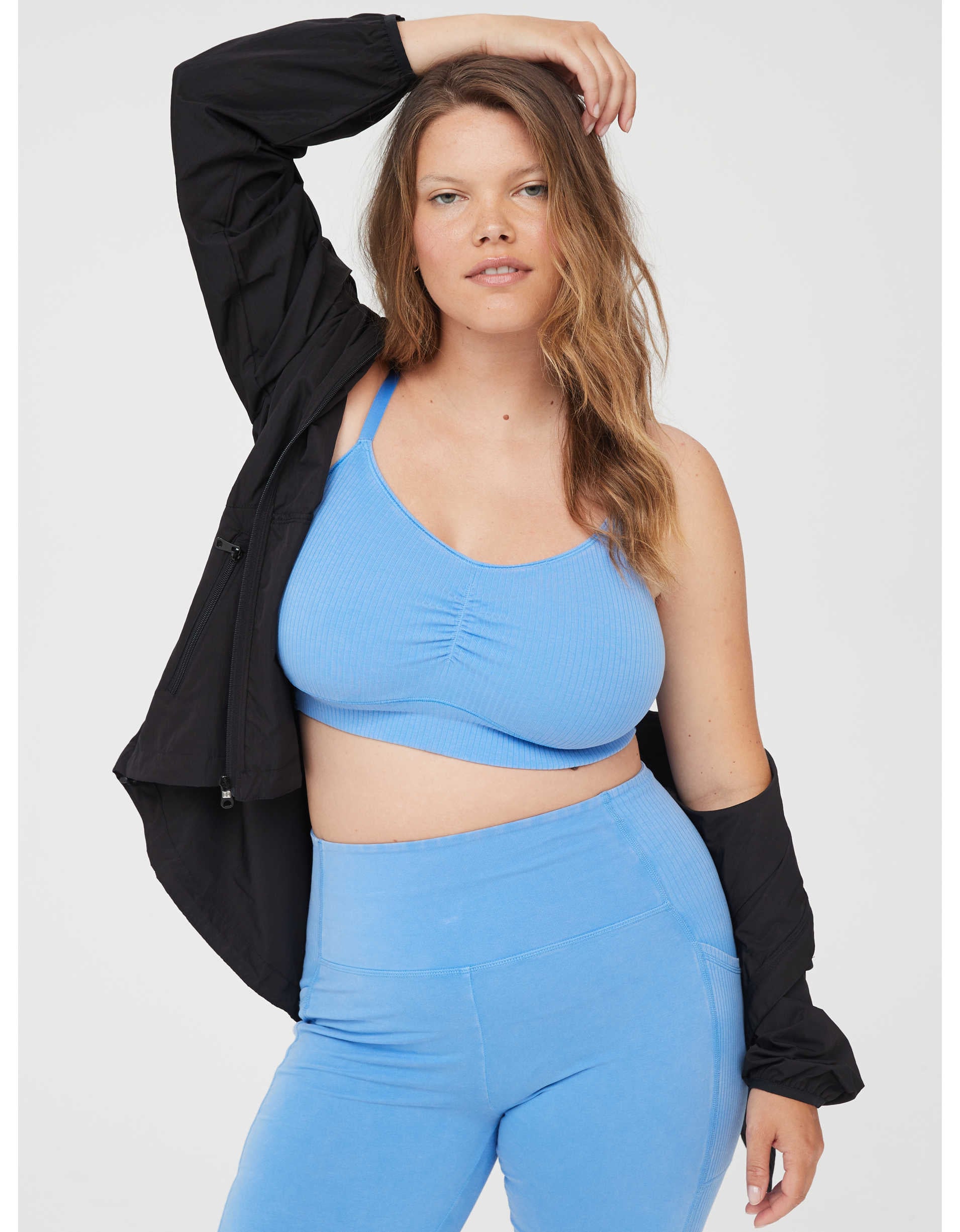 Aerie Offline Goals High Waisted Pocket Legging and Longline Sports Bra, There's a Good Chance I'm Lounging in an Aerie Matching Set Today, and You  Should Be Too