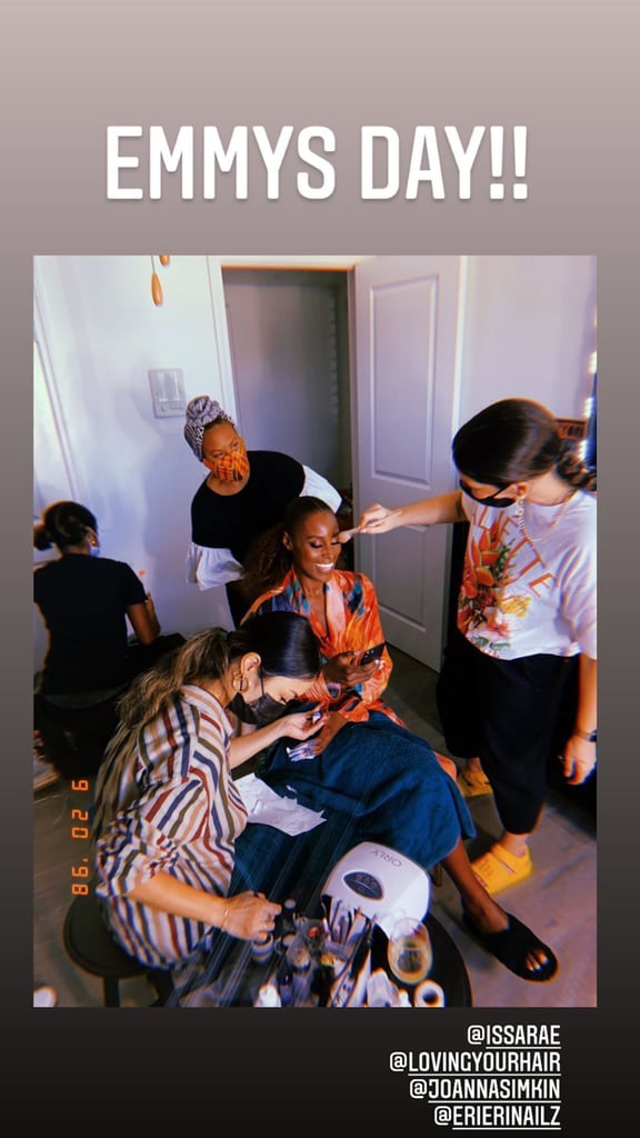 Issa Rae Getting Ready for the 2020 Emmys With Her Glam Team