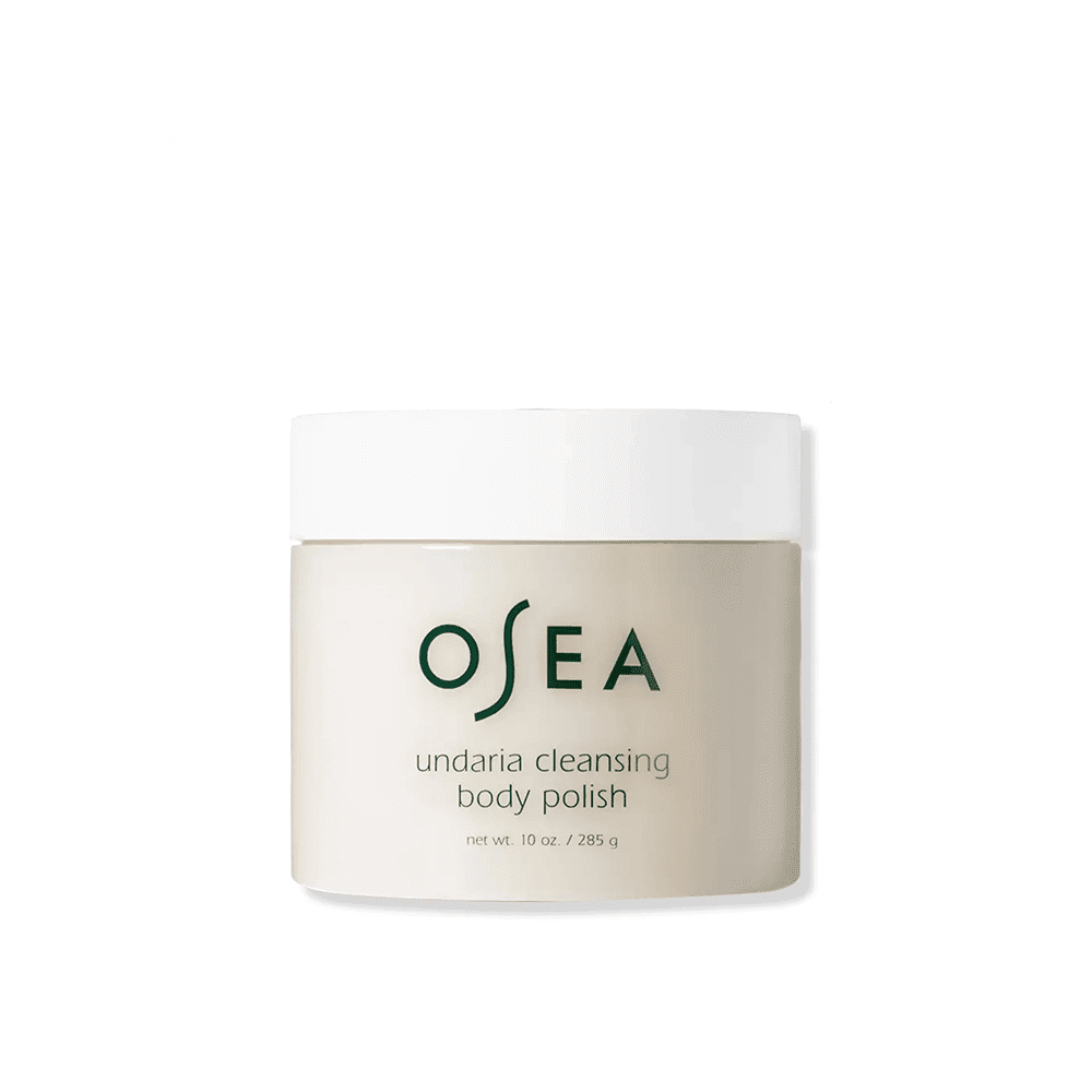 Osea Undaria Cleansing Body Polish ($48)
We pay so much attention to exfoliating our faces but rarely give much consideration to the power of a body scrub. Because discoloration doesn't just appear on your cheeks or forehead — discoloration can appear everywhere else, including your arms, back, and butt. But don't just buy the grittiest scrub you can find — opt for something that uses the right ingredients, like AHAs and BHAs. The Osea Undaria Cleansing Body Polish specifically uses the former to physically and chemically promote cell turnover. This gel-to-milk scrub can help polish skin, ridding it of dead skin cells and rough or bumpy texture. Even if you prefer to schedule your everything showers on a more infrequent, monthly basis, exfoliating your body from head to toe can be done once or twice a week.